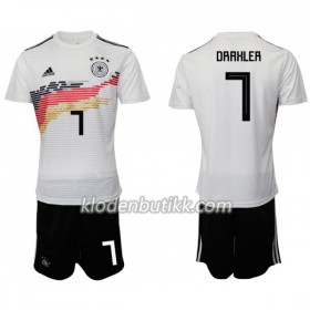 Tyskland DRAHLER 7 Barn Hjemmedraktsett 2019 Kortermet (+ Korte bukser)